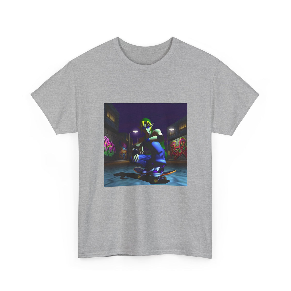 Skater Link Smoking In Neon Alley Tee