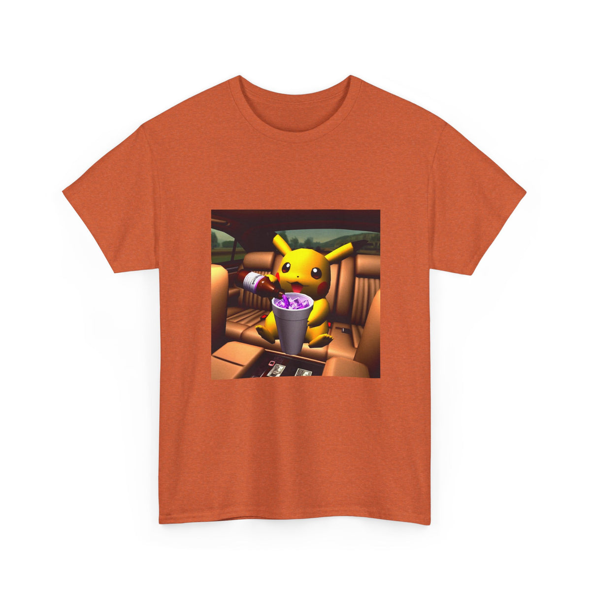 Pikachu Pouring Lean In Car Tee