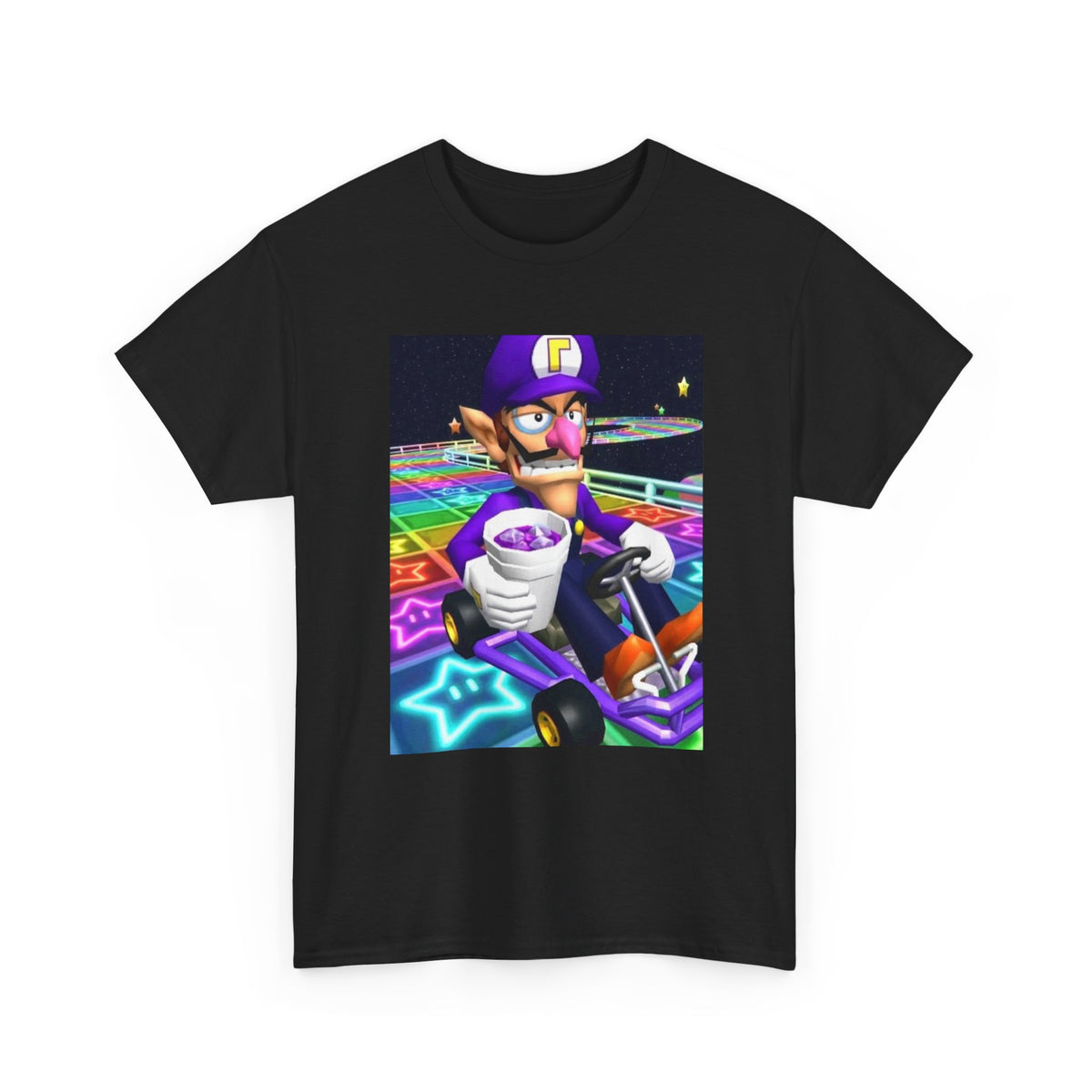Waluigi Sipping Lean On Rainbow Road Tee (Design 4)