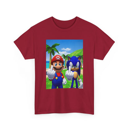 Mario And Sonic Flipping The Bird