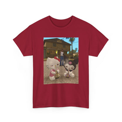 CJ And High Sanrio Characters In Grove Street Tee