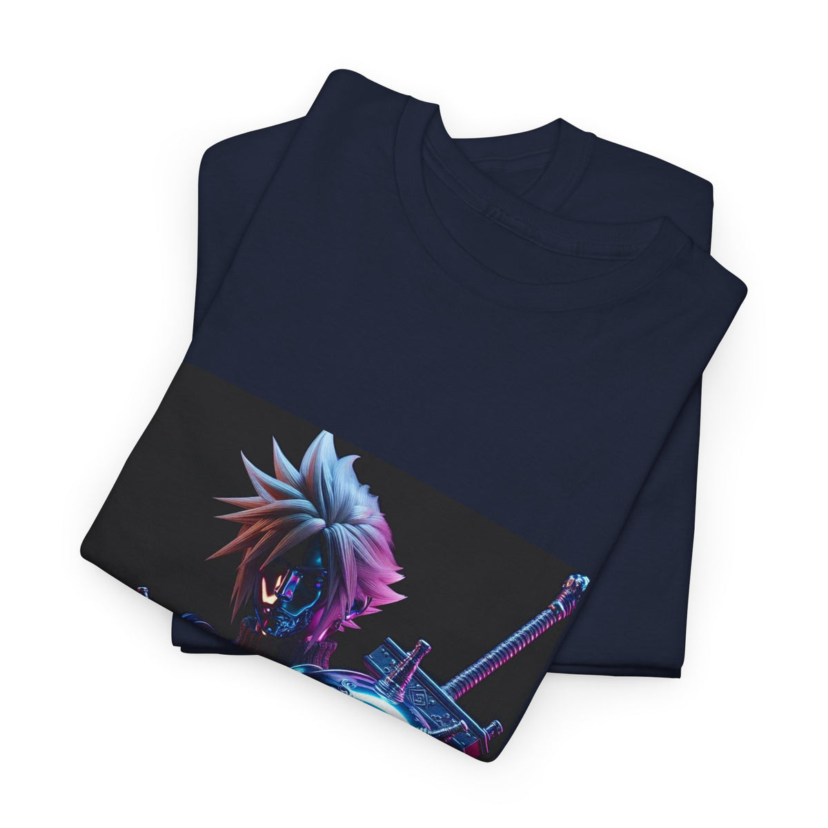 Cyberpunk Warrior With Spiked Hair Tee