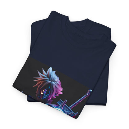 Cyberpunk Warrior With Spiked Hair Tee