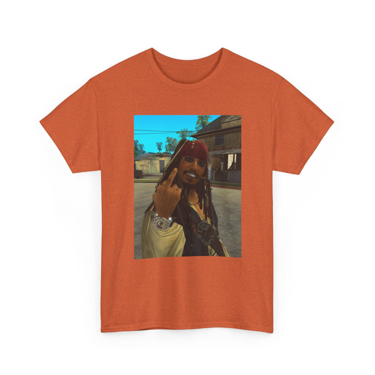 Gangster Jack Sparrow Flipping The Bird Tee