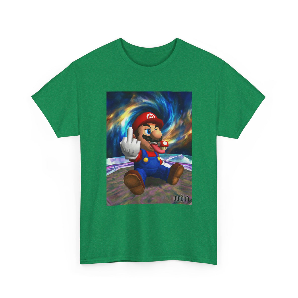 Mario Showing Middle Finger With Mushroom