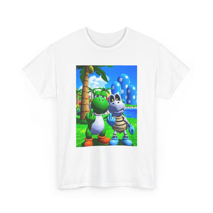 Yoshi And Dry Bones Flipping The Bird Tee (Design 6)