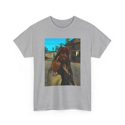 Gangster Jack Sparrow Flipping The Bird Tee