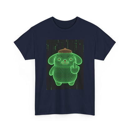 Wireframe Puppy Flipping The Bird