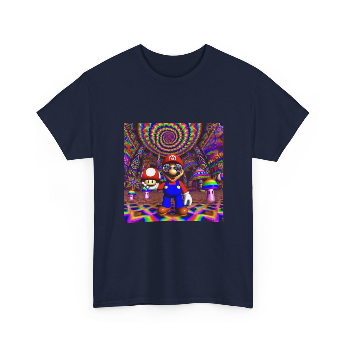 Tripping Mario Holding A Super Mushroom