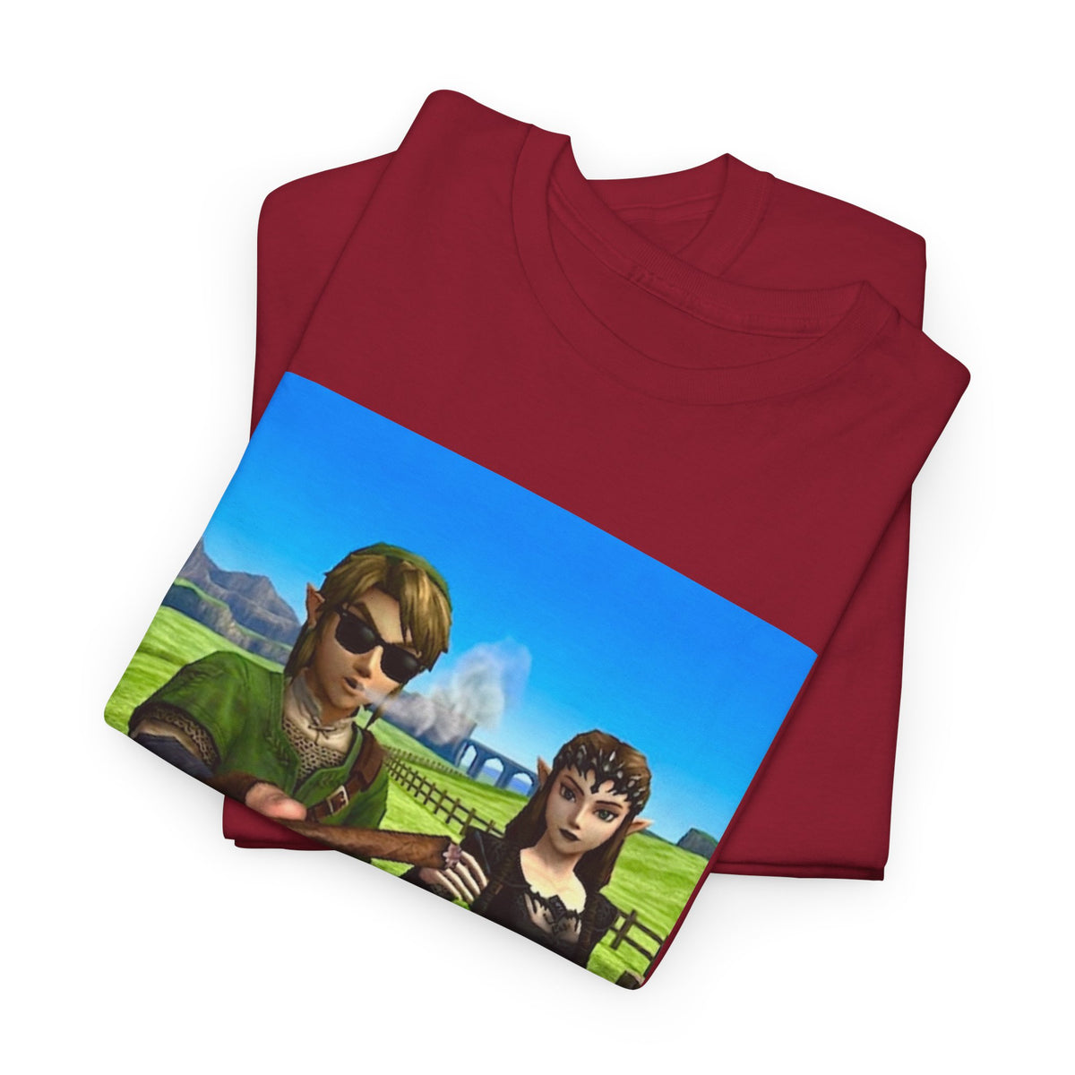 Link And Zelda Passing A Blunt Tee