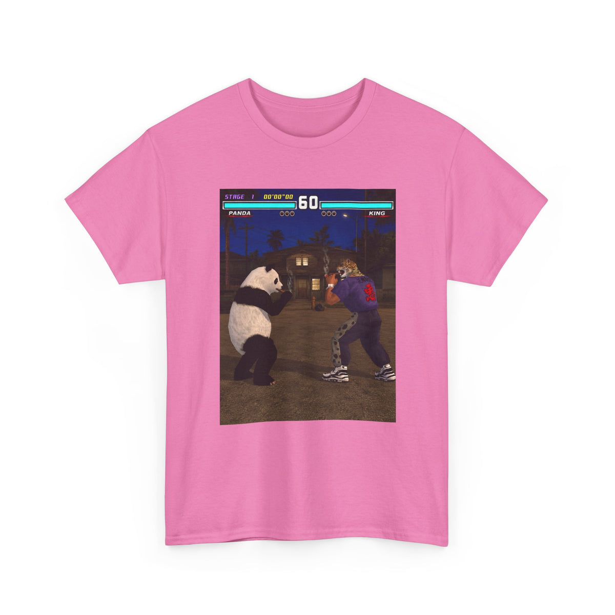 Panda And King Smoking Cigars Street Fight Tee