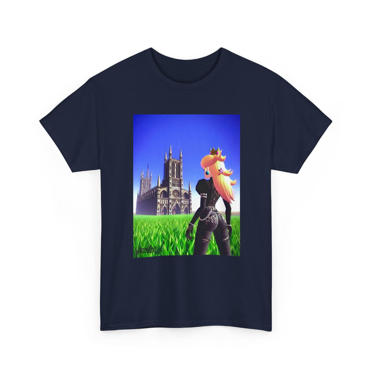 Gothic Princess Peach Gazing At Cathedral