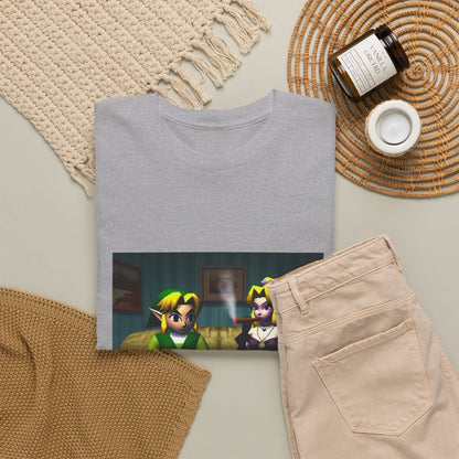 Link and Goth Peach Chillin' and Smoking Tee