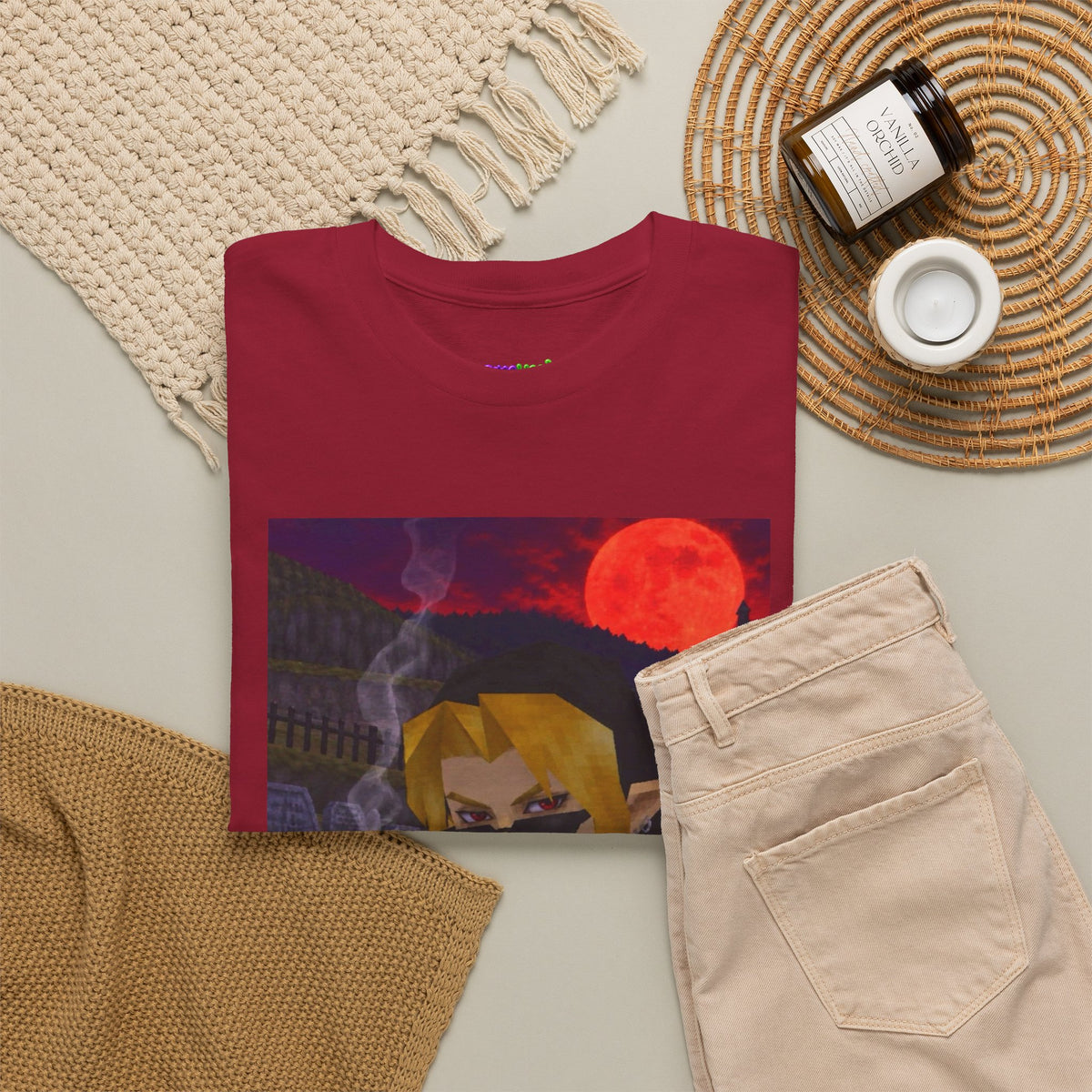 Mystic Green Canvas Graphic Tee