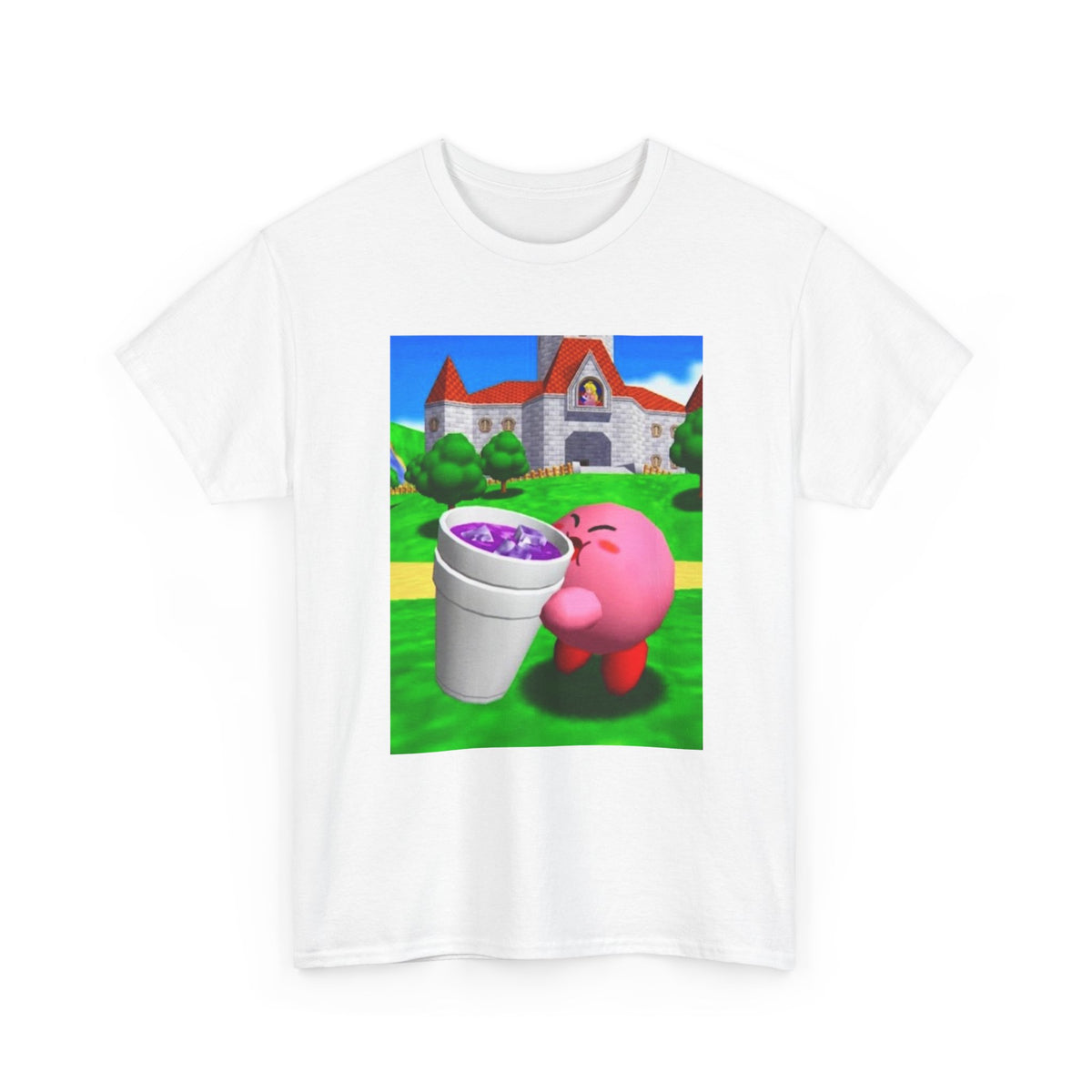Kirby Sipping Purple Drank In Princess Peach's Castle