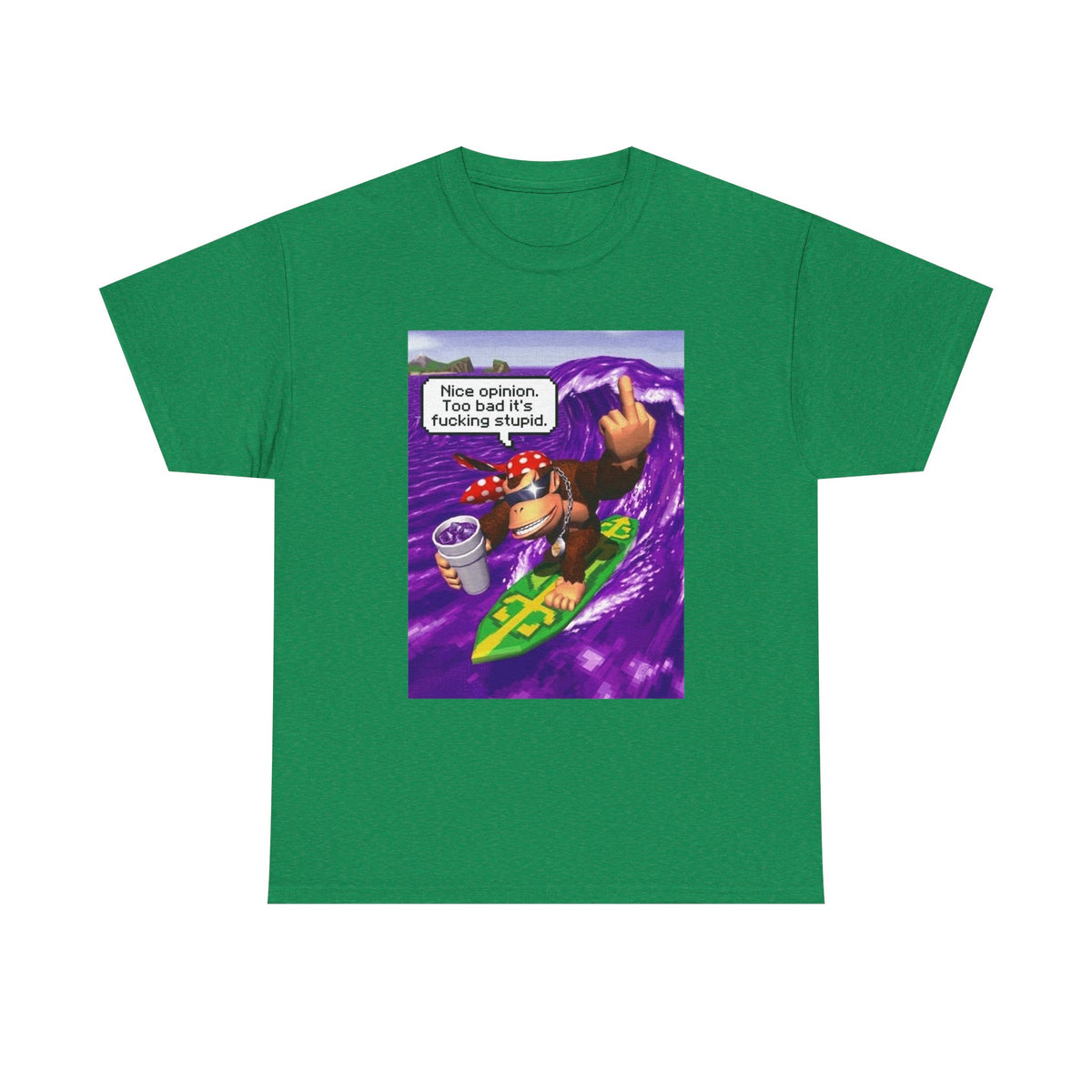 Donkey Kong Surfing Purple Wave Middle Finger