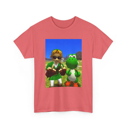 Link And Yoshi Smoking With Attitude