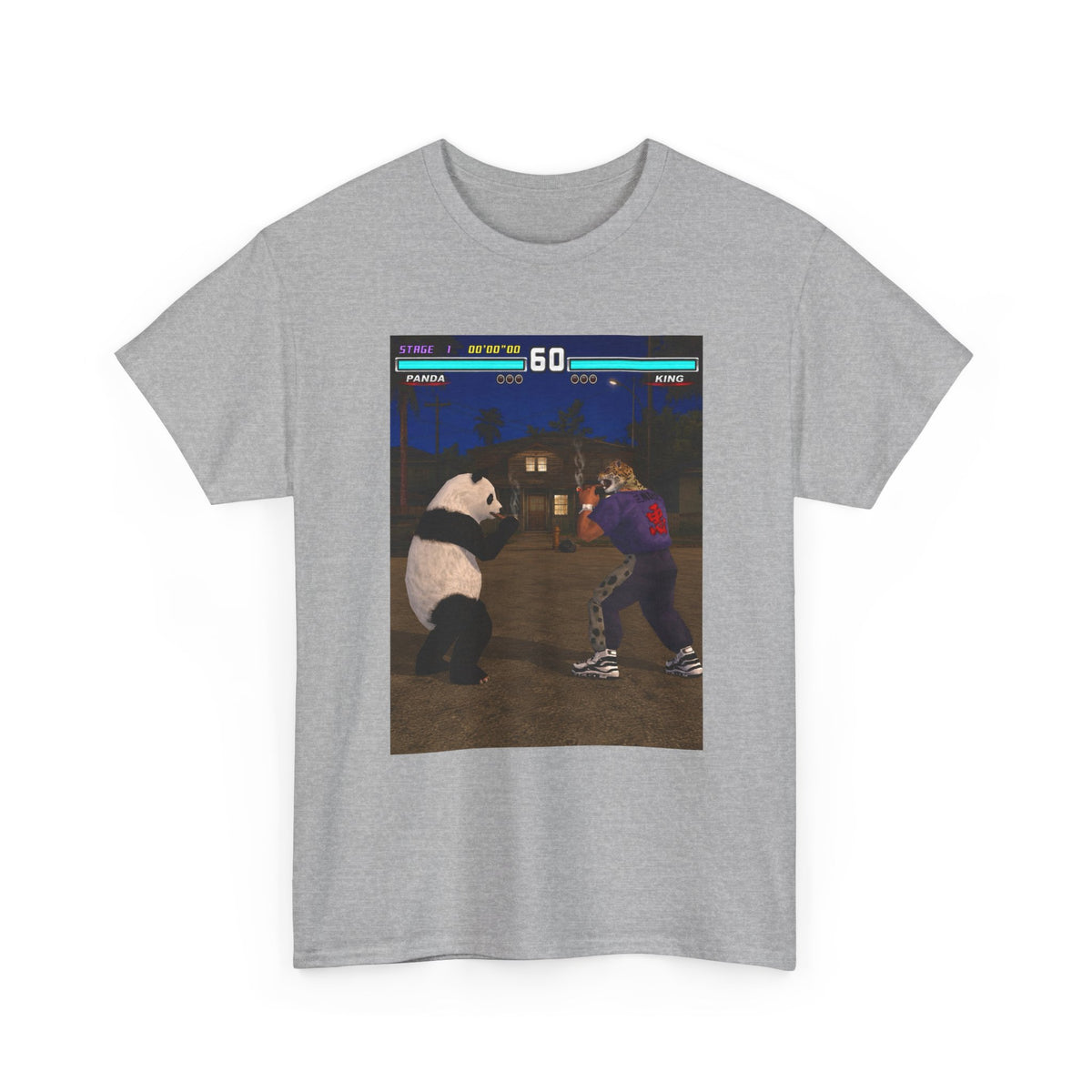 Panda And King Smoking Cigars Street Fight Tee