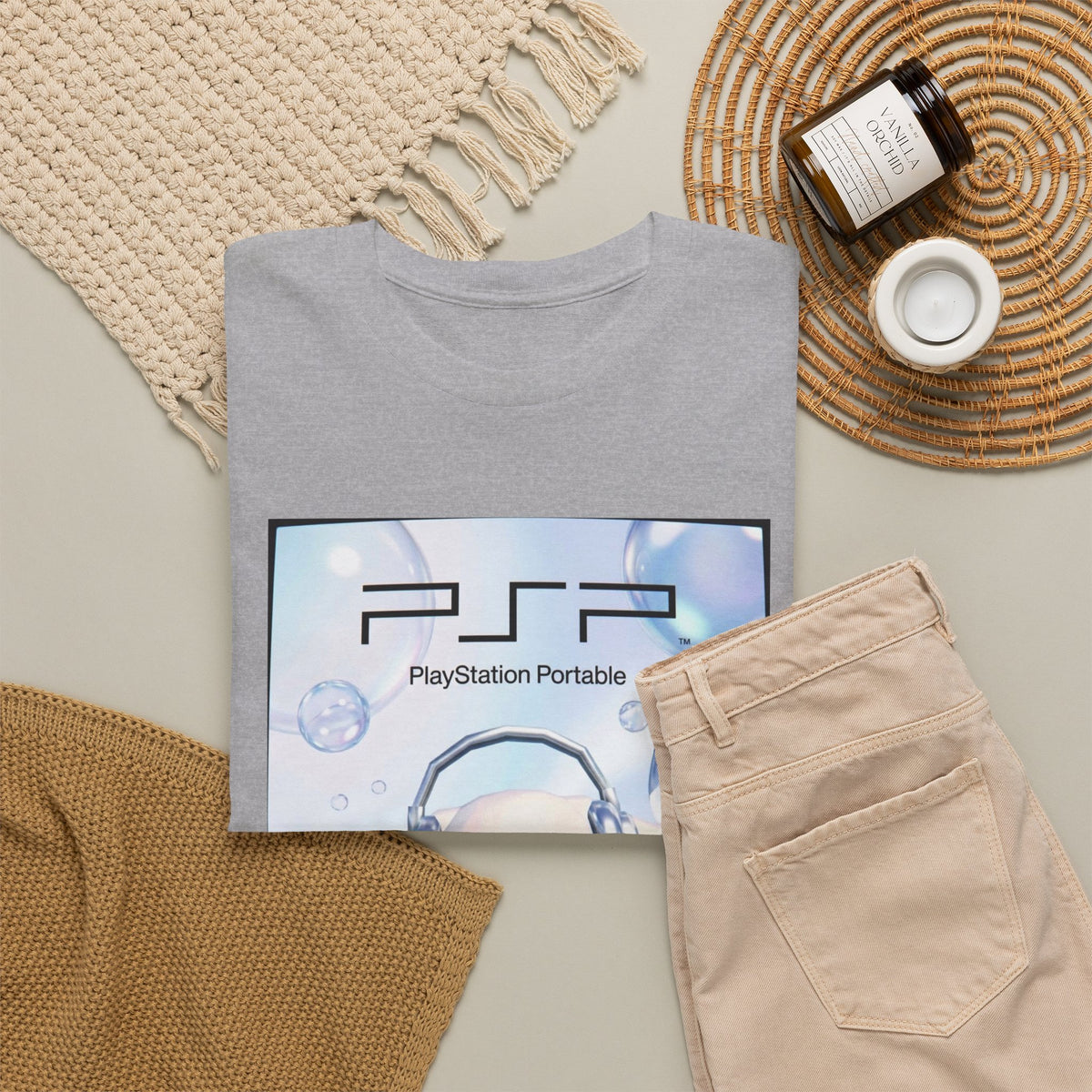 Cinnamoroll Gaming With A PlayStation Portable