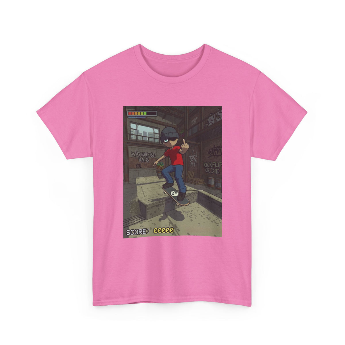 Rebellious Skater Flips Off Warehouse Scene