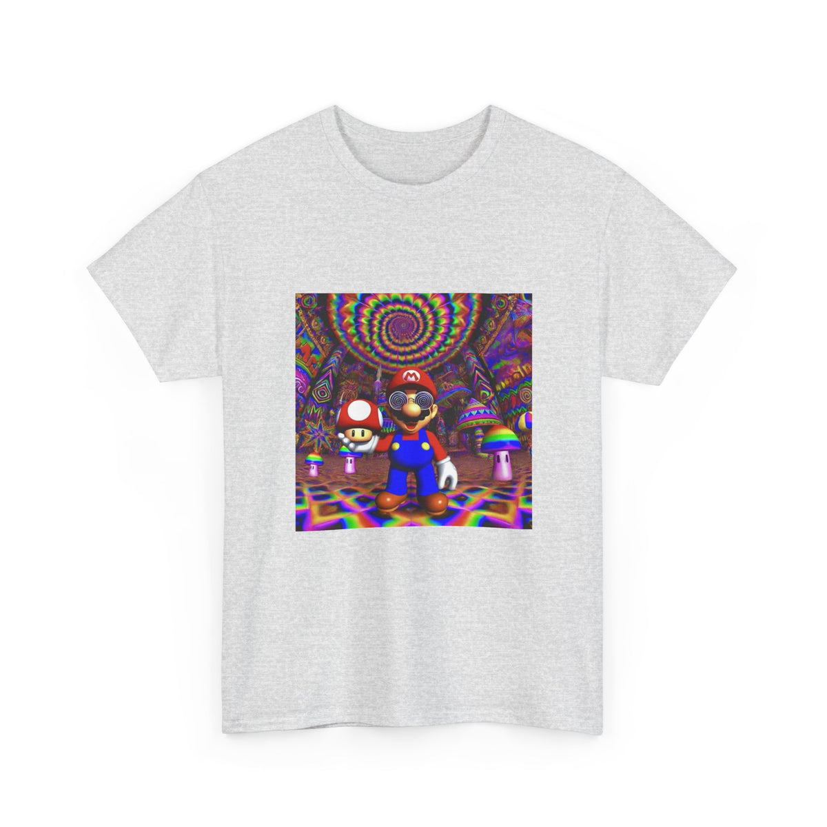 Tripping Mario Holding A Super Mushroom