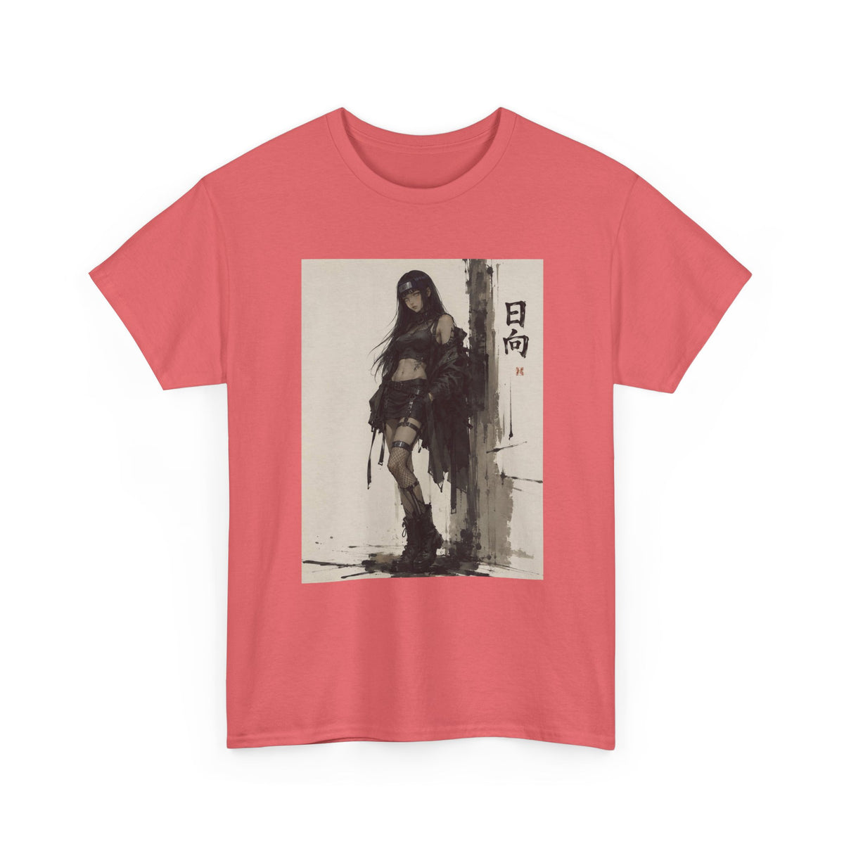 Anime Warrior Girl Leaning On Post Tee