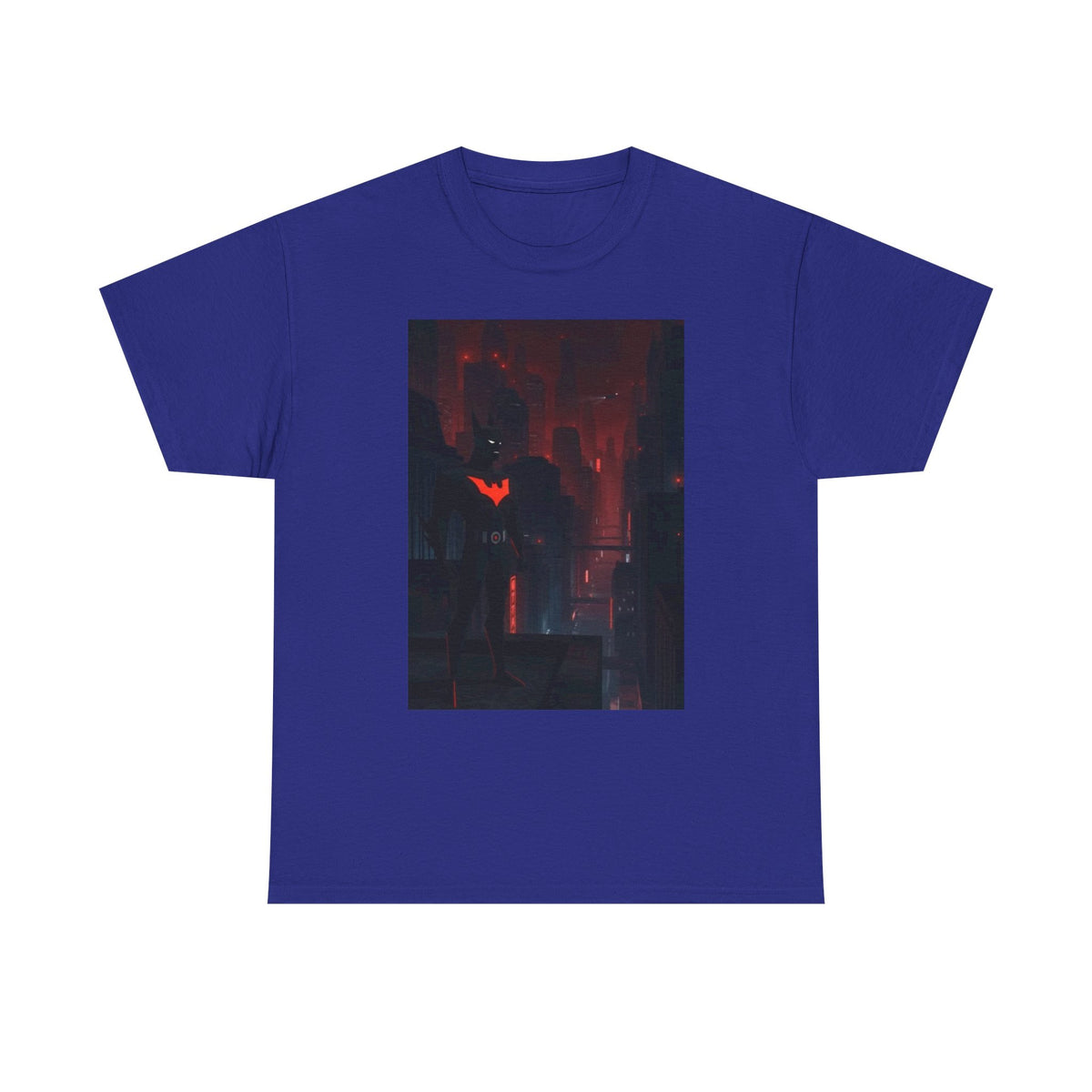 Cyberpunk Bat Hero In Neon City Tee