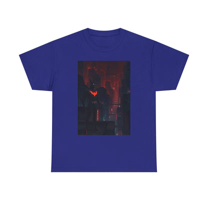 Cyberpunk Bat Hero In Neon City Tee
