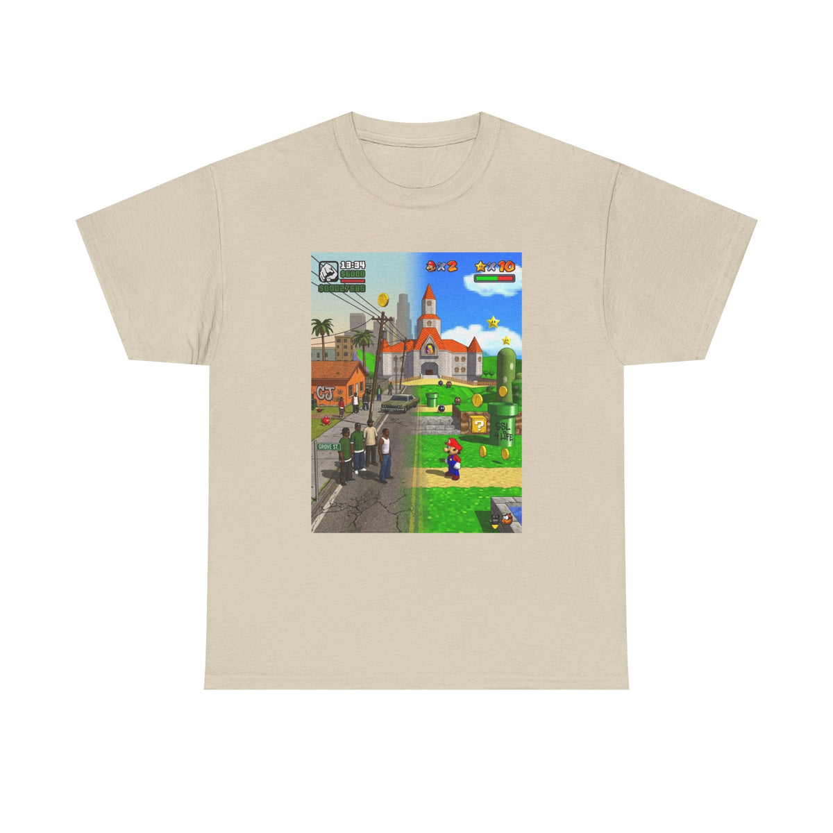 GTA San Andreas Meets Mario Mashup Tee