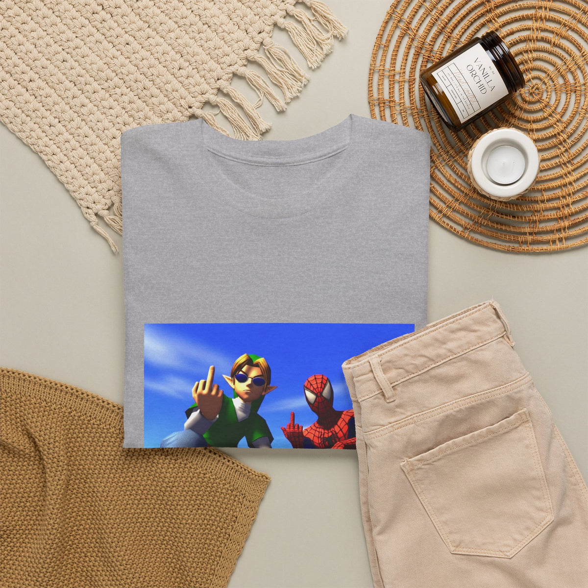 Link And Spider-Man Flipping The Bird