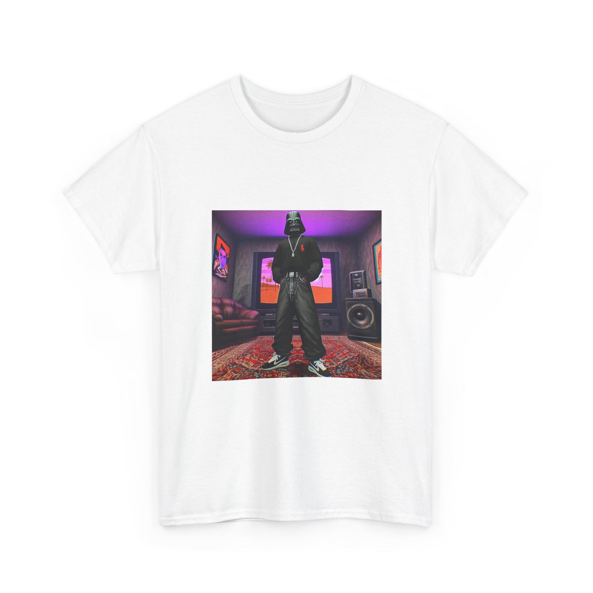 Darth Vader Posing In A Y2K Room
