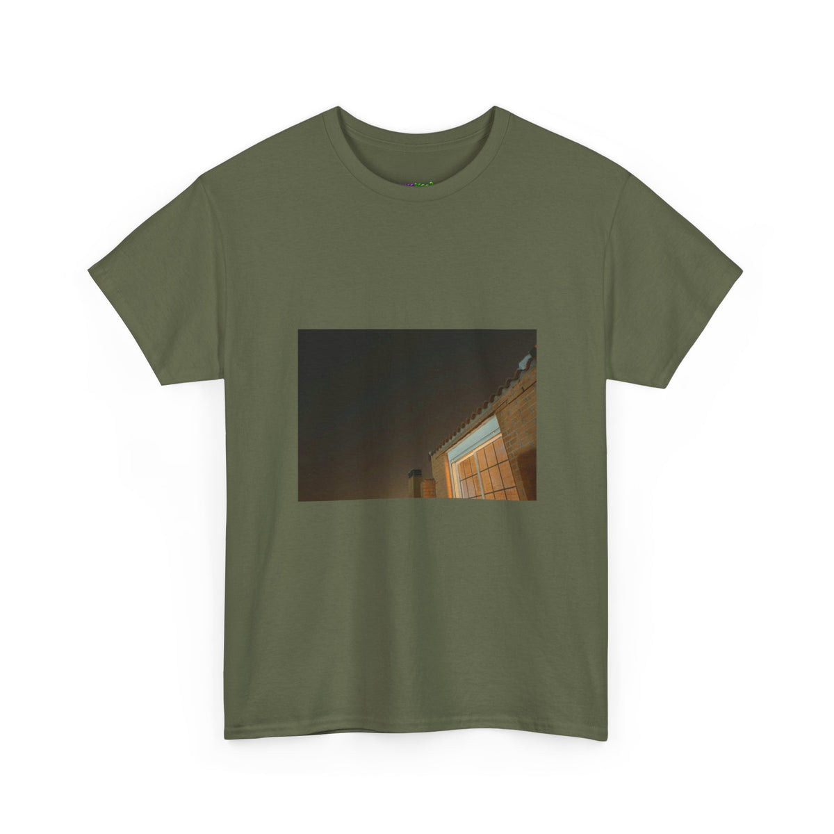 Neon Leaf Whisper Graphic Tee