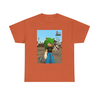 Green Hedgehog Smoking Blunt In San Andreas Tee