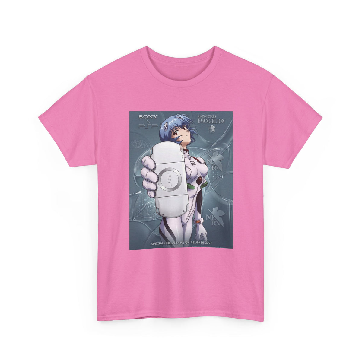 Rei Ayanami Holds PSP Collaboration Tee
