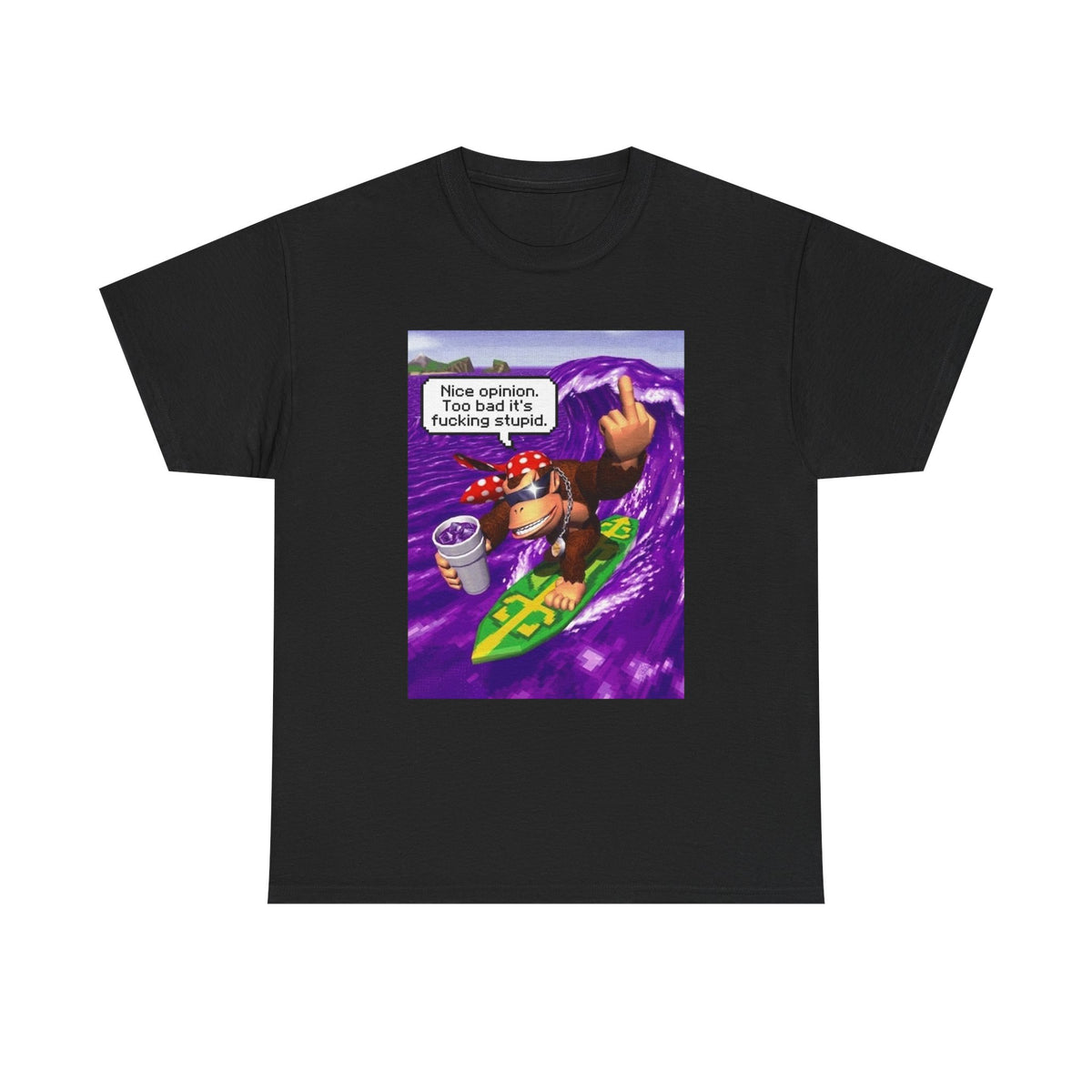 Donkey Kong Surfing Purple Wave Middle Finger