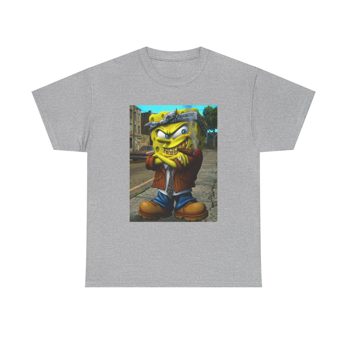 Thug Spongebob Smoking On The Streets