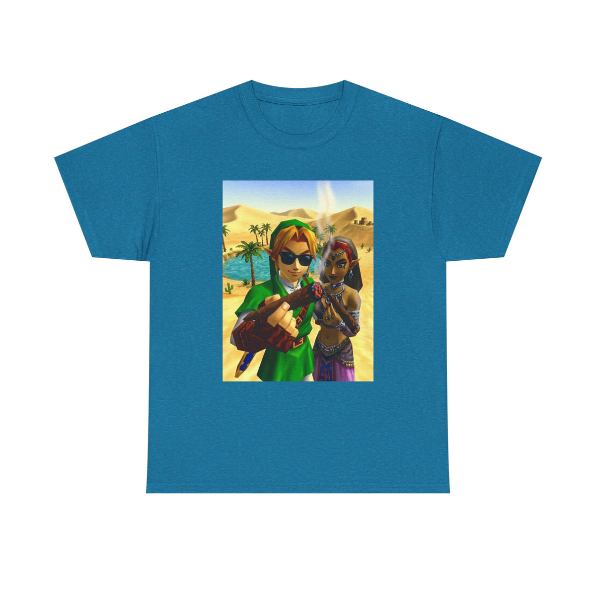 Link And Nabooru Smoking In Desert Tee