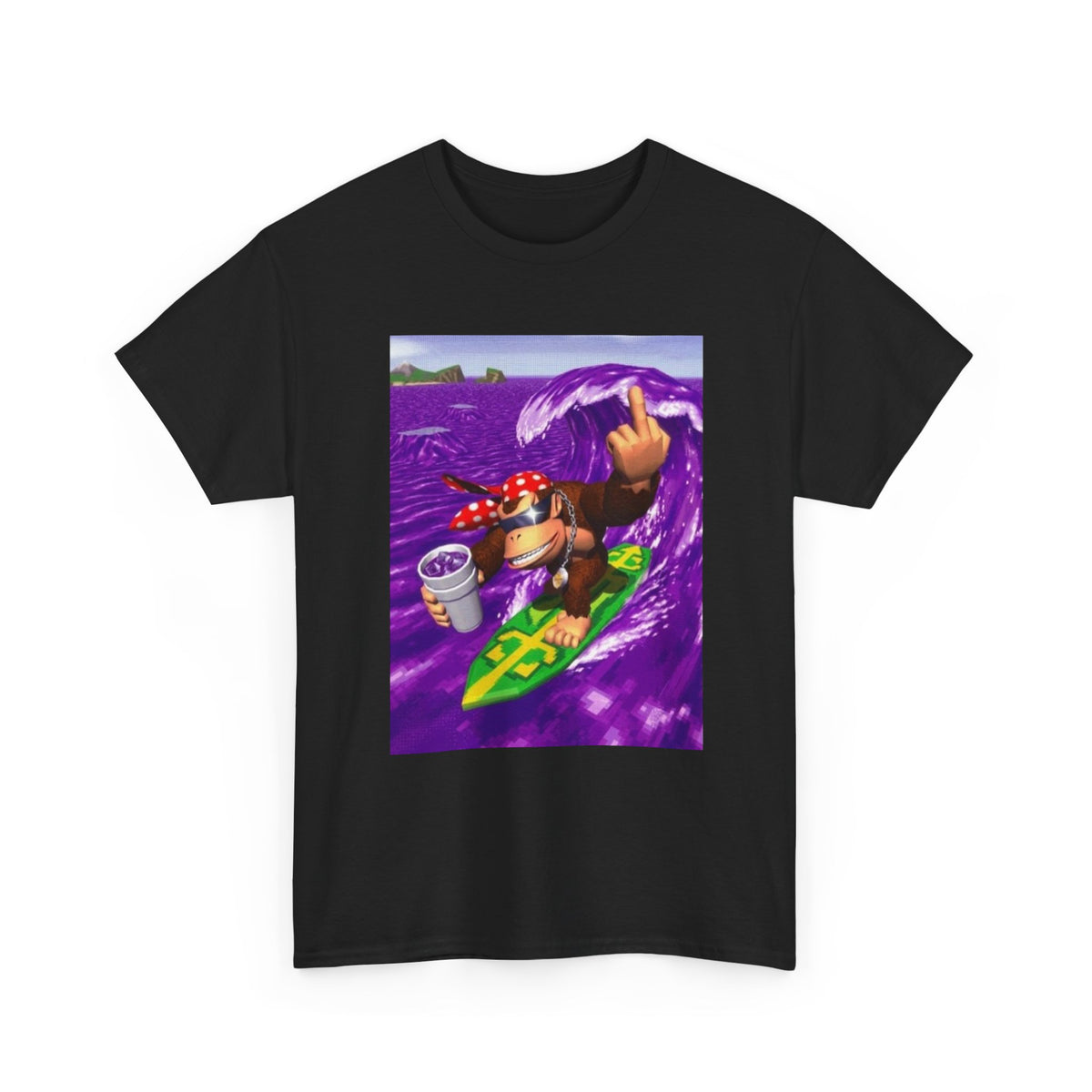 Diddy Kong Surfing Purple Wave Tee
