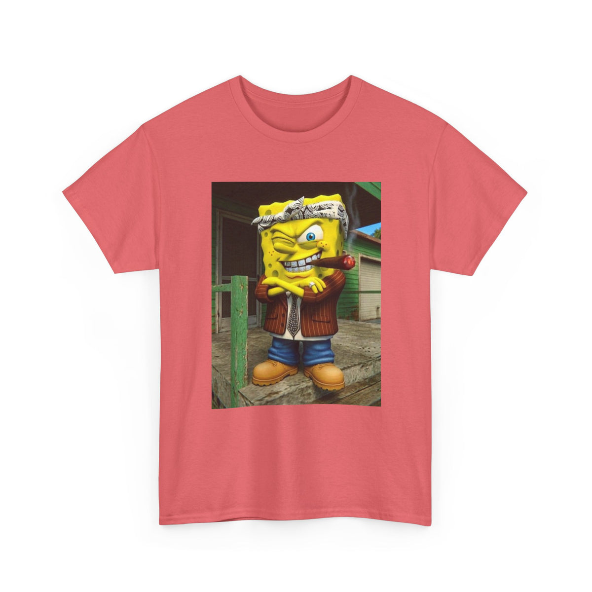 Gangster Sponge Winking and Smoking