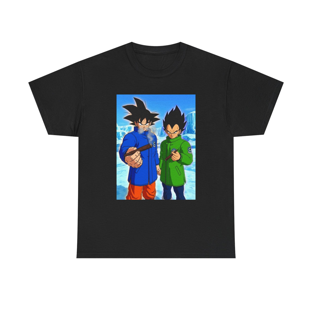 Goku and Vegeta Smoking in the Snow Tee