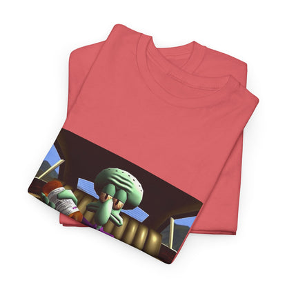 Squidward Pouring Lean In Car Tee