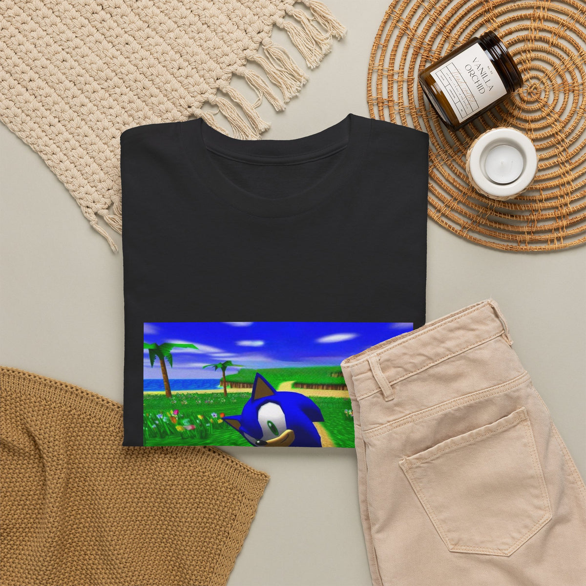 Sonic On A Trippy Green Hill Zone