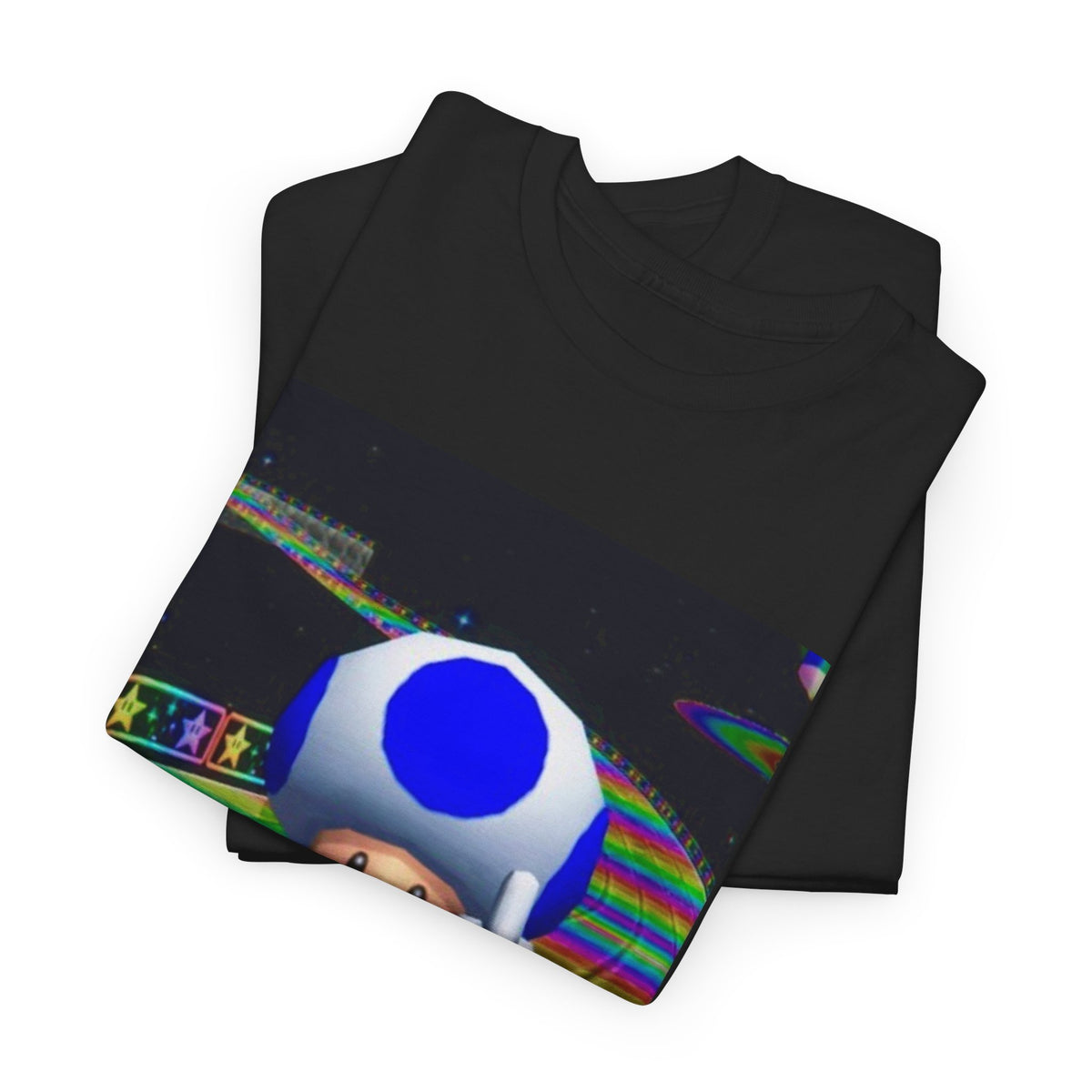 Blue Toad Flipping Off On Rainbow Road Tee