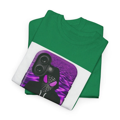 Pixelated Web-Slinger Holding Purple Drink Tee