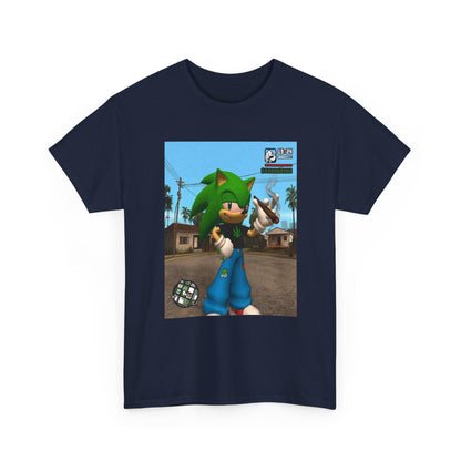 Green Hedgehog Blazin' In San Andreas Tee