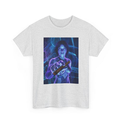 Cybernetic Woman Offers Lit Cigar Tee