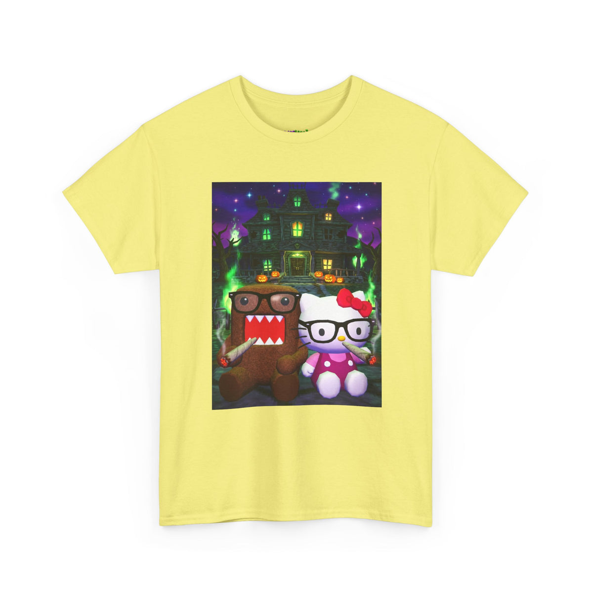 Neon Leaf Whisper Graphic Tee