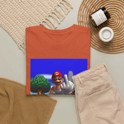 Thug Mario Flipping The Bird Tee