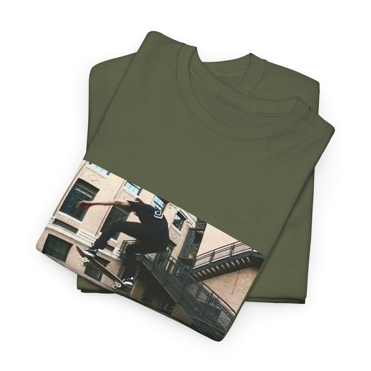 Skater Riding Through Cloud Passage Tee