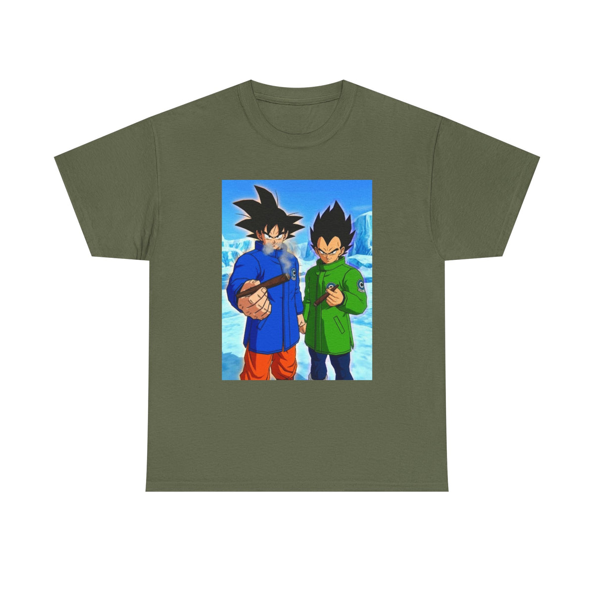Goku and Vegeta Smoking in the Snow Tee
